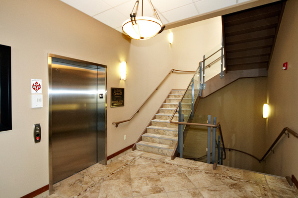 Interior stairs & elevator | Young Construction Group Project