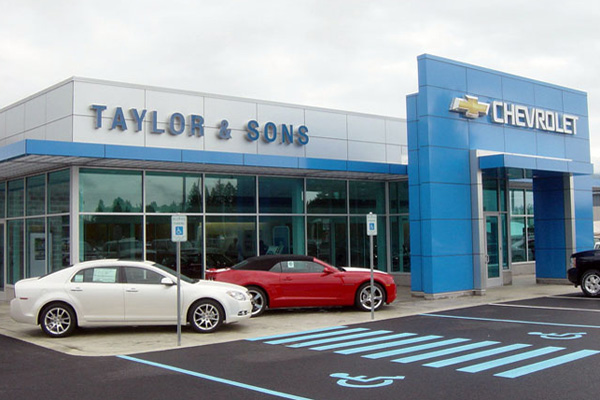 Taylor & sons Chevy exterior | Young Construction Group Project
