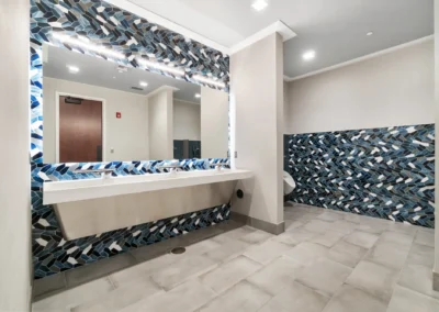 interior view of jet center bathroom